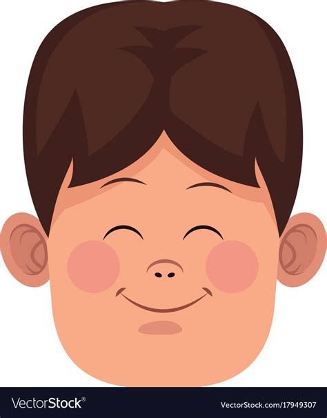 Funny boy face Royalty Free Vector Image - VectorStock