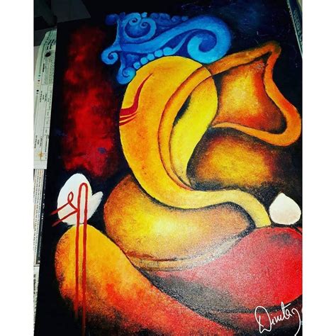 (Oil painting). @artbydixita: “Ganpati Bappa Morya! It's not just a ...