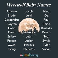 Female Werewolf Names | Werewolf name, Female werewolves, Female ...