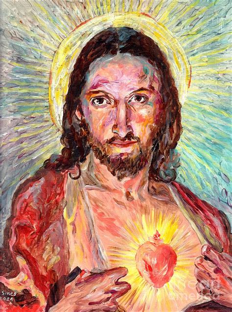 Merciful Jesus Portrait Painting by Suzann Sines - Pixels