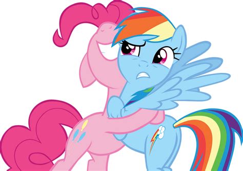 Pinkie Pie Hugging Rainbow Dash by SNX11 on DeviantArt