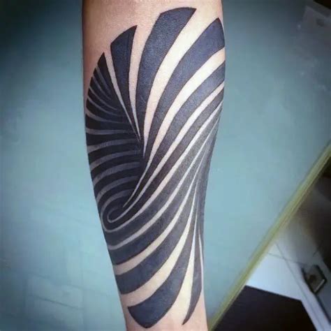 guys-spiral-black-ink-lines-optical-illusion-forearm-tattoo-design – Lazy Penguins