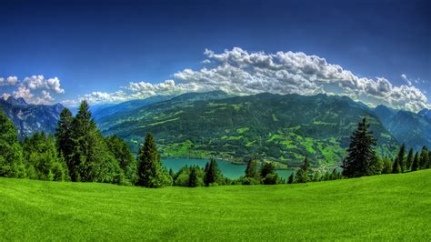 wallpaper proslut: Lush Green Grass Mountains Full HD Nature High Res Wallpapers for Laptop ...