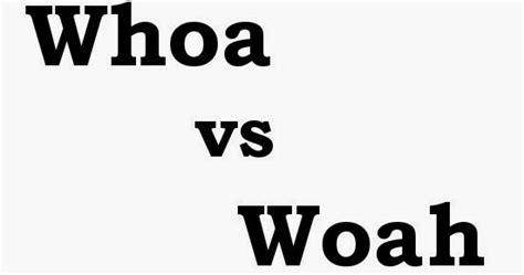 The Writers' Lens: Whoa vs Woah