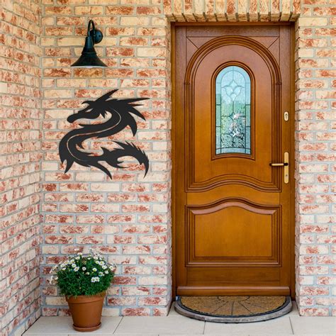 Dragon Metal Wall Art: Steel Sculpture Decor for Outdoors - Etsy