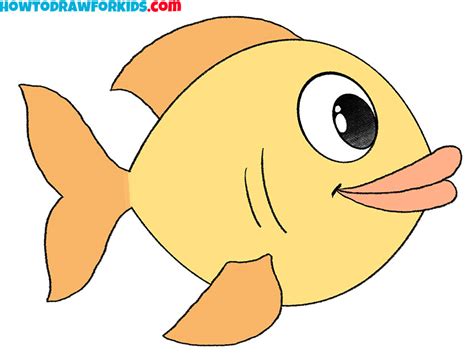 How To Draw A Simple Cartoon Fish