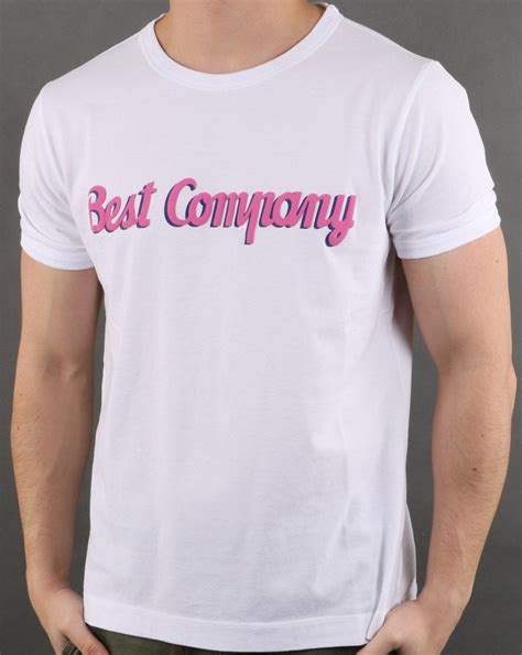 Best Company Logo T Shirt in White | 80s Casual Classics