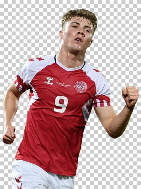 Download Rasmus Hojlund transparent png render free. Denmark national football team png renders ...