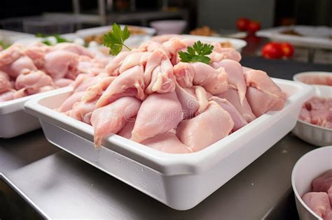 Chicken Meat Production Process from Farm To Processing Stock ...