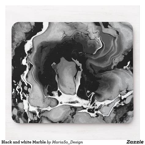 Black and white Marble Mouse Pad | Zazzle.com | Black and white marble, White marble, Black and ...