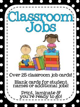 Classroom Jobs Card Set by Write in the Middle | TpT