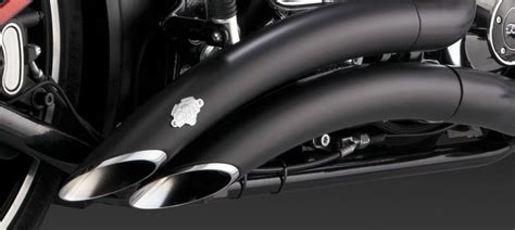 Vance & Hines Big Radius black exhaust Harley 13-17 Softail Breakout ...