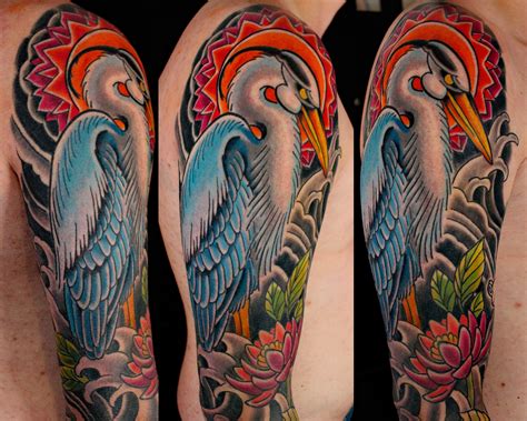 Aggregate more than 69 traditional heron tattoo - in.cdgdbentre