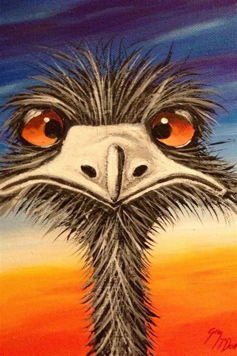 Pin by Greg McDonald on Original Australian Paintings | Animal paintings, Emus art, Bird art