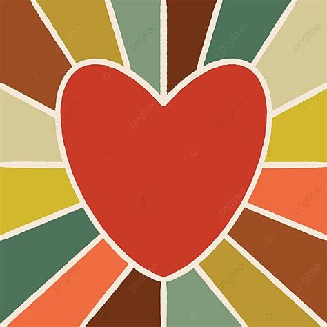 Retro Sunburst Heart Vector Design Surface Background Wallpaper Vector, Surface, Background ...