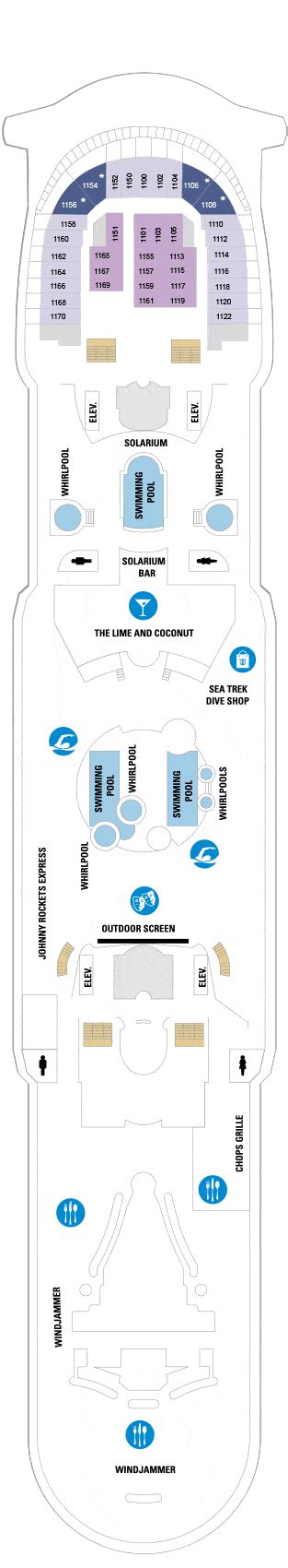 Explorer of the Seas Deck plan & cabin plan