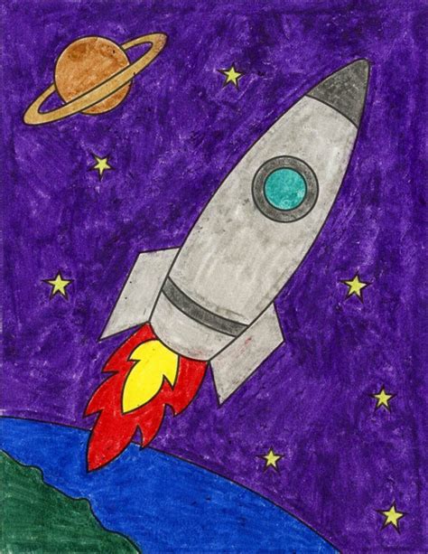 How to Draw a Rocket · Art Projects for Kids | Space art projects ...