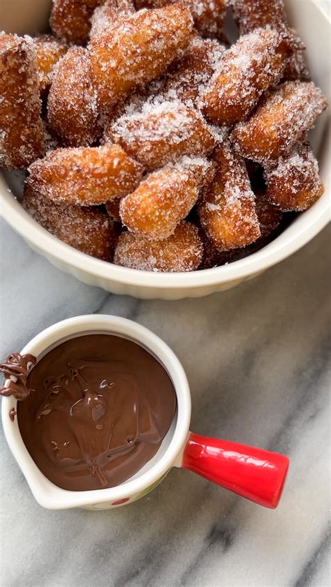 Mini Churros with Nutella Dip - BAKESWITHJ