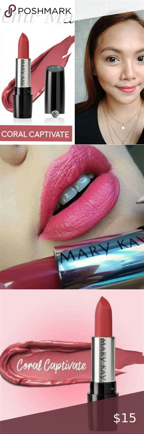 Mary Kay Semi-Matte Lipstick in Coral Captivate.