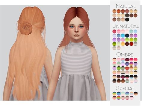 TS4 Child Hair Retexture 08 LeahLilliths Renaissance 90 Colors Retex | Sims 4 children, Sims 4 ...