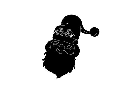 Christmas Santa Face Design Silhouette Graphic by lionalstudio · Creative Fabrica