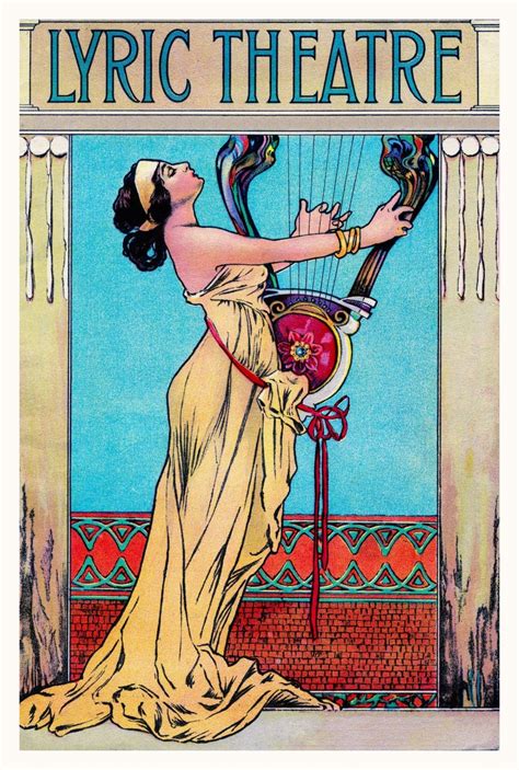 Woman Harp Vintage Theater Free Stock Photo - Public Domain Pictures