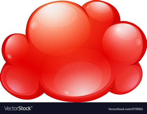 Red cloud on white Royalty Free Vector Image - VectorStock