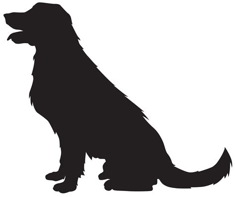 Dog Silhouette PNG Transparent Clip Art Image