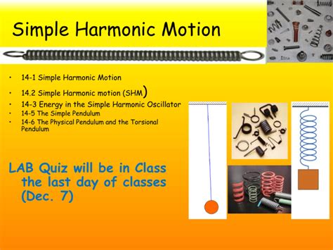 Simple Harmonic Motion