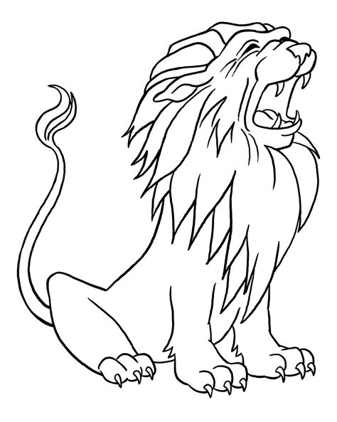 Lion Outline Drawing at PaintingValley.com | Explore collection of Lion ...