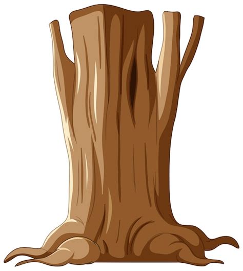 Free Vector | Isolated tree trunk and roots