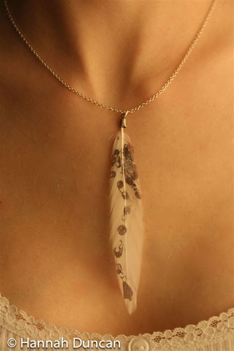 printed feather necklace | Feather necklaces, Necklace, Diamond necklace