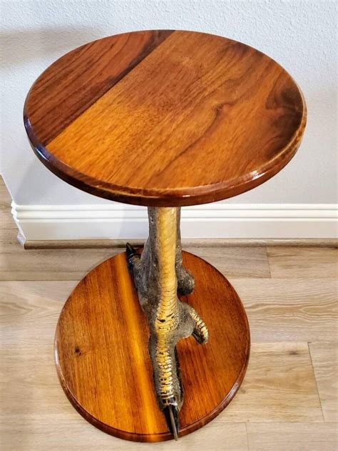 Ostrich Pedestal Side Table, Taxidermy For Sale at 1stDibs