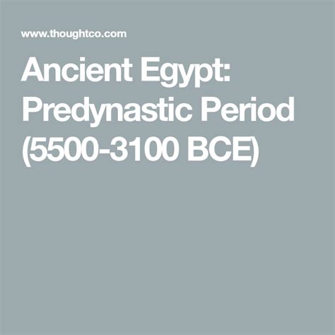 Ancient Egypt: Predynastic Period (5500-3100 BCE) in 2020 | Ancient egypt, Egypt, Ancient