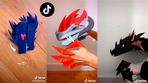 Dragon Puppet Crafts - Paper Dragon TikTok Compilation #92 - YouTube