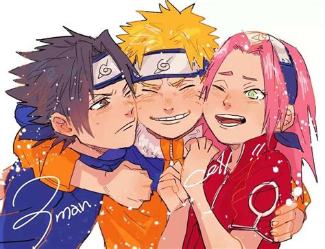 Team 7 - Sasuke Uchiha, Naruto Uzumaki, Sakura Haruno ♥♥♥ #FanArt | Naruto team 7, Naruto teams ...