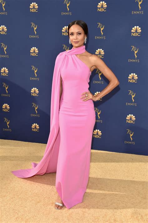 Thandie Newton in Brandon Maxwell and Harry Winston jewelry Celeb Dresses Gowns, Best Celebrity ...