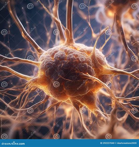 A Microscope View of Neurons Firing in the Brain, Illustrating Neural Activity2 Stock ...