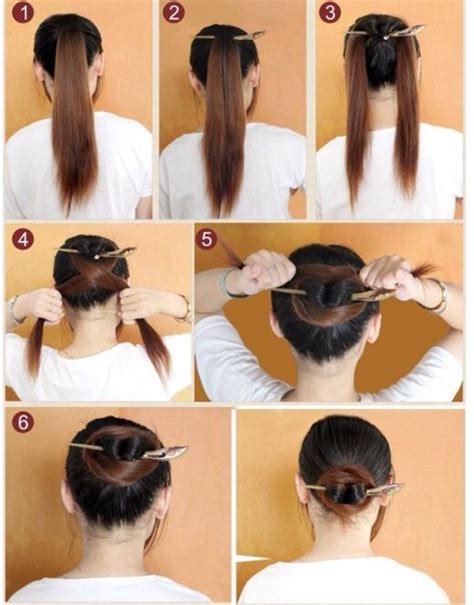 Pin by Diana Lourdes E O on Peinados y uñas | Hairstick hairstyles, Chopstick hair, Hair tutorial