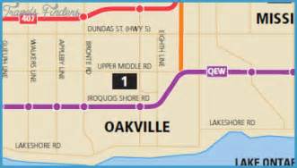 Oakville Ontario Map - TravelsFinders.Com