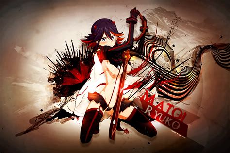 Wallpaper : illustration, anime girls, Kill la Kill, Matoi Ryuuko, Senketsu, ART, computer ...