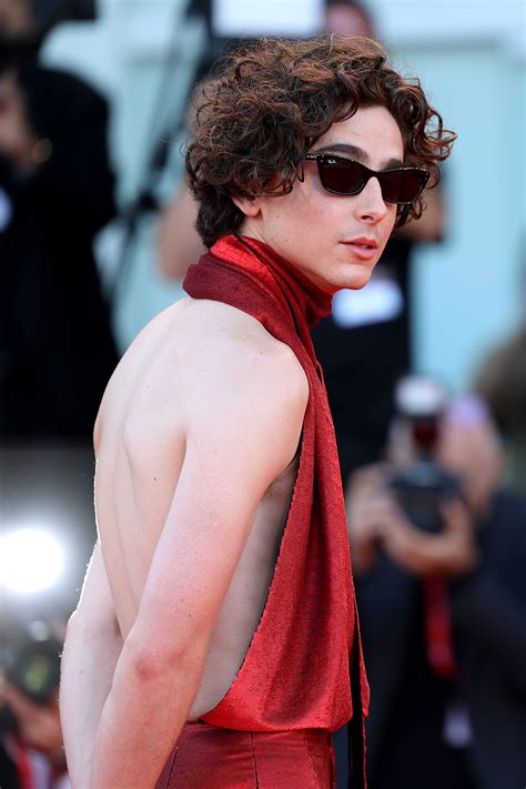 Timothée Chalamet Went Backless On The Venice Red Carpet - Grazia