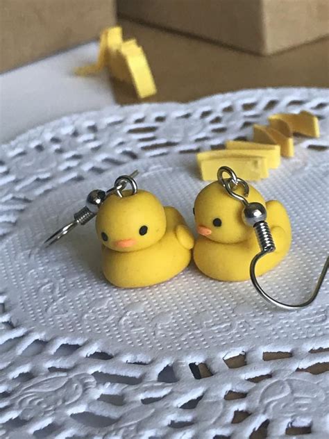 Cute Duck Earrings Polymer Clay Earrings Cute Earrings For | Etsy in 2021 | Polymer clay jewelry ...