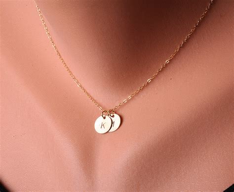 Personalized,two Initial Necklace,14k Gold Filled, Family, Couple,birthday, Friend, Kid, Sisterh ...