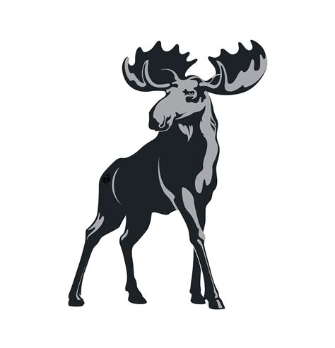 Moose Black And White | Free download on ClipArtMag