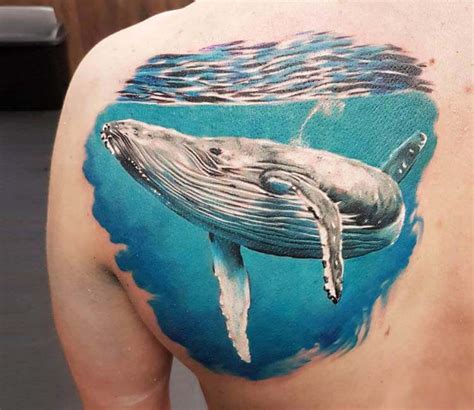 Blue Whale tattoo by Marek Hali | Post 19118