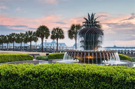 Charleston South Carolina Downtown Waterfront Park Pineapple Fountain Photograph by Mark VanDyke ...