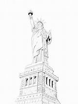 Statue Of Liberty Coloring Pages To Print At GetColoringscom  Free sketch template