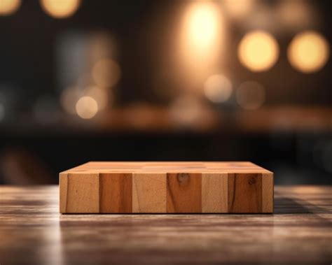 Premium AI Image | Wooden Table Top mockup for products