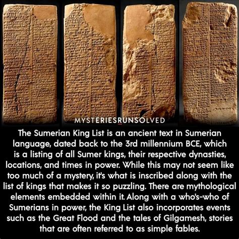 The Sumerian King List in 2021 | Sumerian king list, Weird history facts, Ancient knowledge